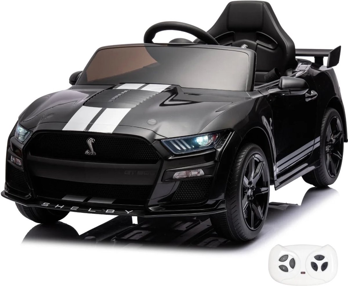 Ford Mustang Shelby GT500 - Elektrische Kinderauto 12V - 1 tot 5 jaar - Zwart Accuvoertuig kopen online