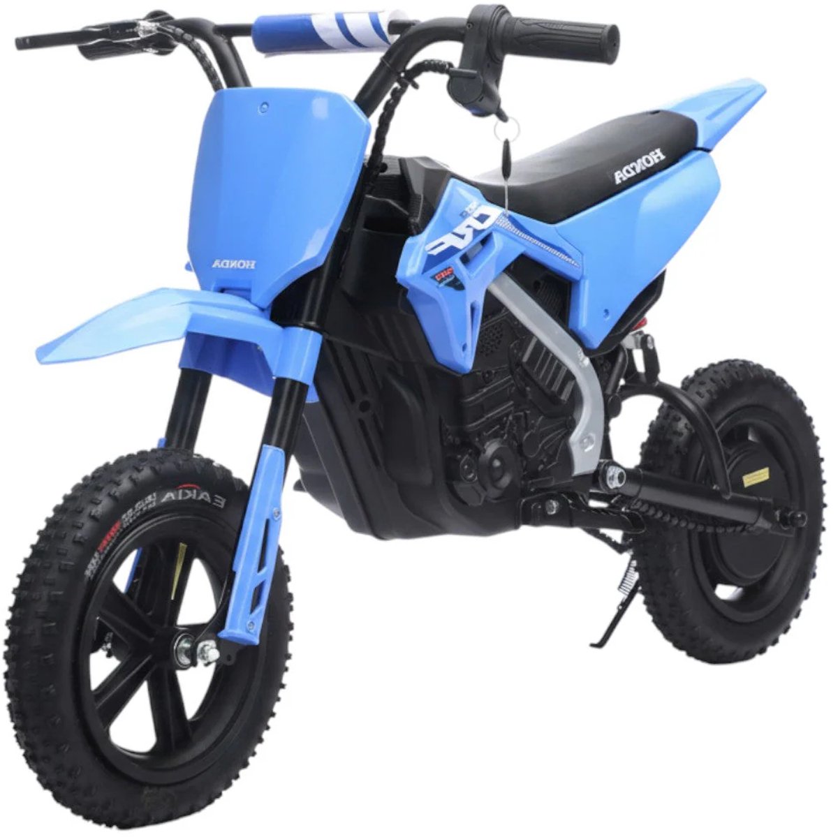 honda elektrische minicrosser 24v rubberen luchtbanden 17km h blauw