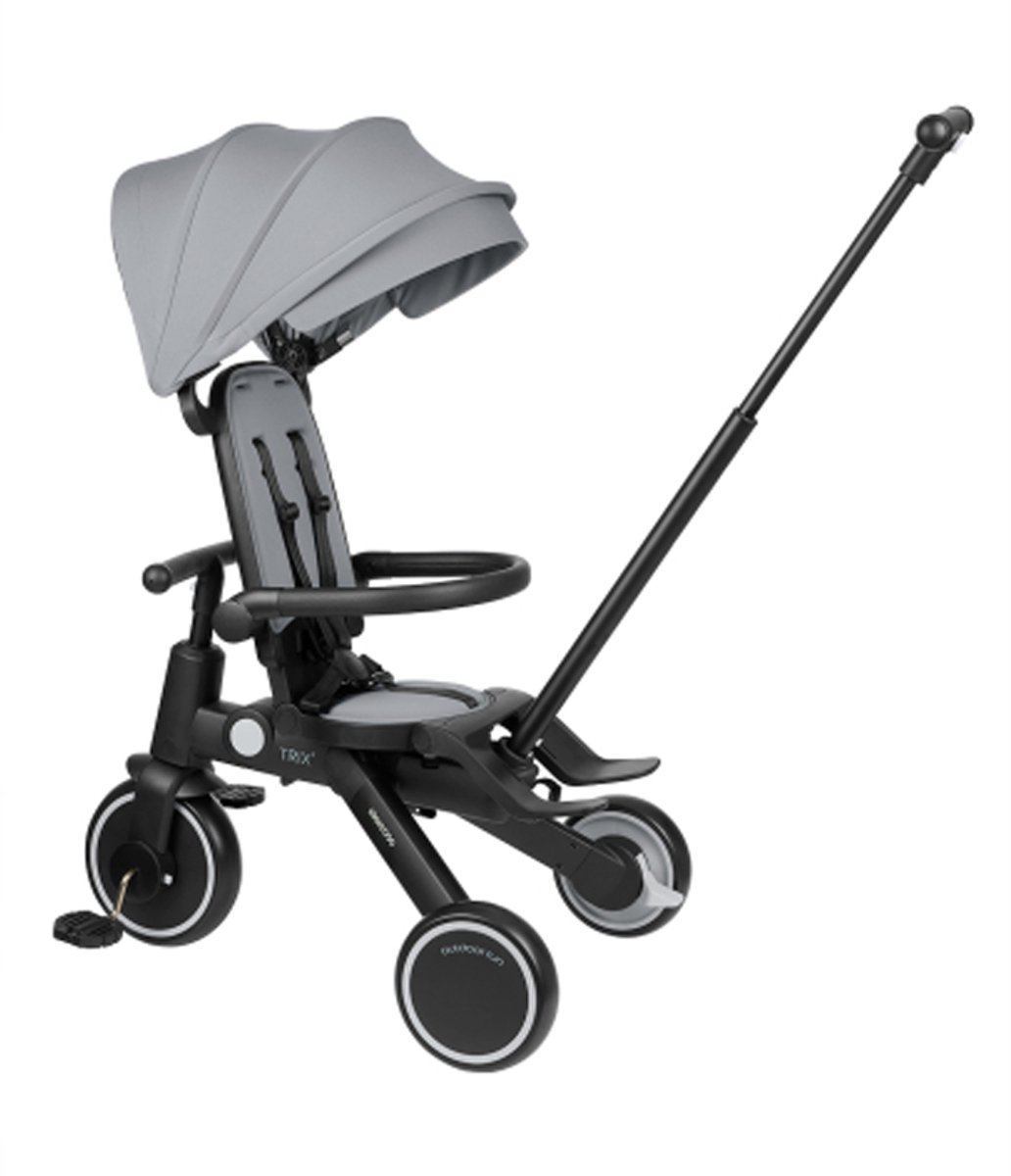 Kikkaboo Trix Driewieler - 8 in 1 - Grijs Driewieler kopen online