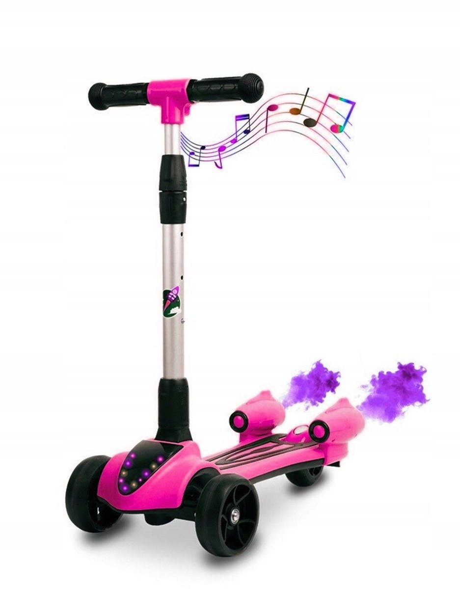 Kinderstep met LED-verlichting en Bluetooth – Met Rookeffect – Roze Step kopen online