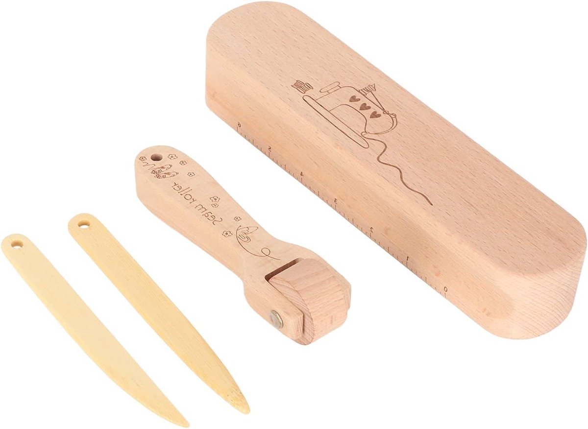 klepel set voor patchwork persen naad persen wiel houten duwen wiel roller naaigereedschap