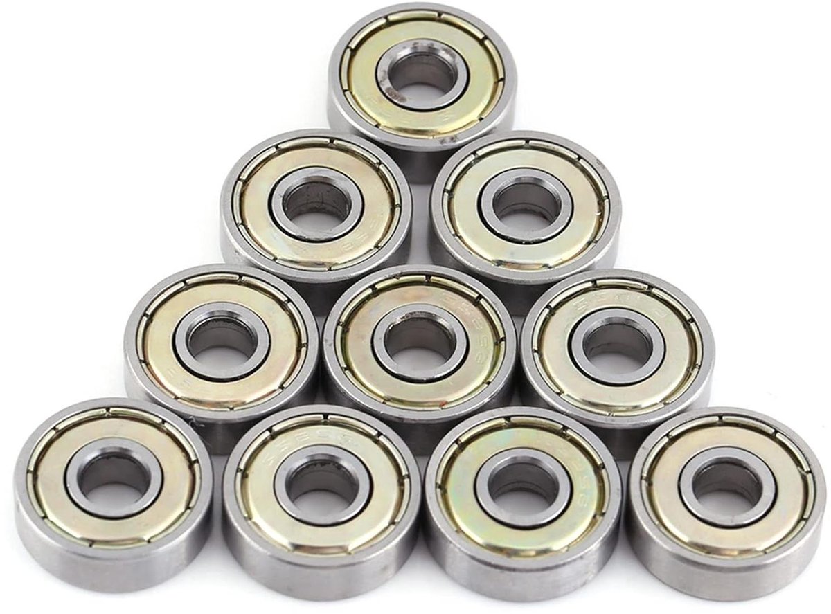 Kogellagers voor Skateboards, Dubbel Afgeschermd, van Koolstofstaal, 6x19x6 mm, Set van 10stuks - Duurzame Lagers voor Skateboards Skateonderdeel kopen online
