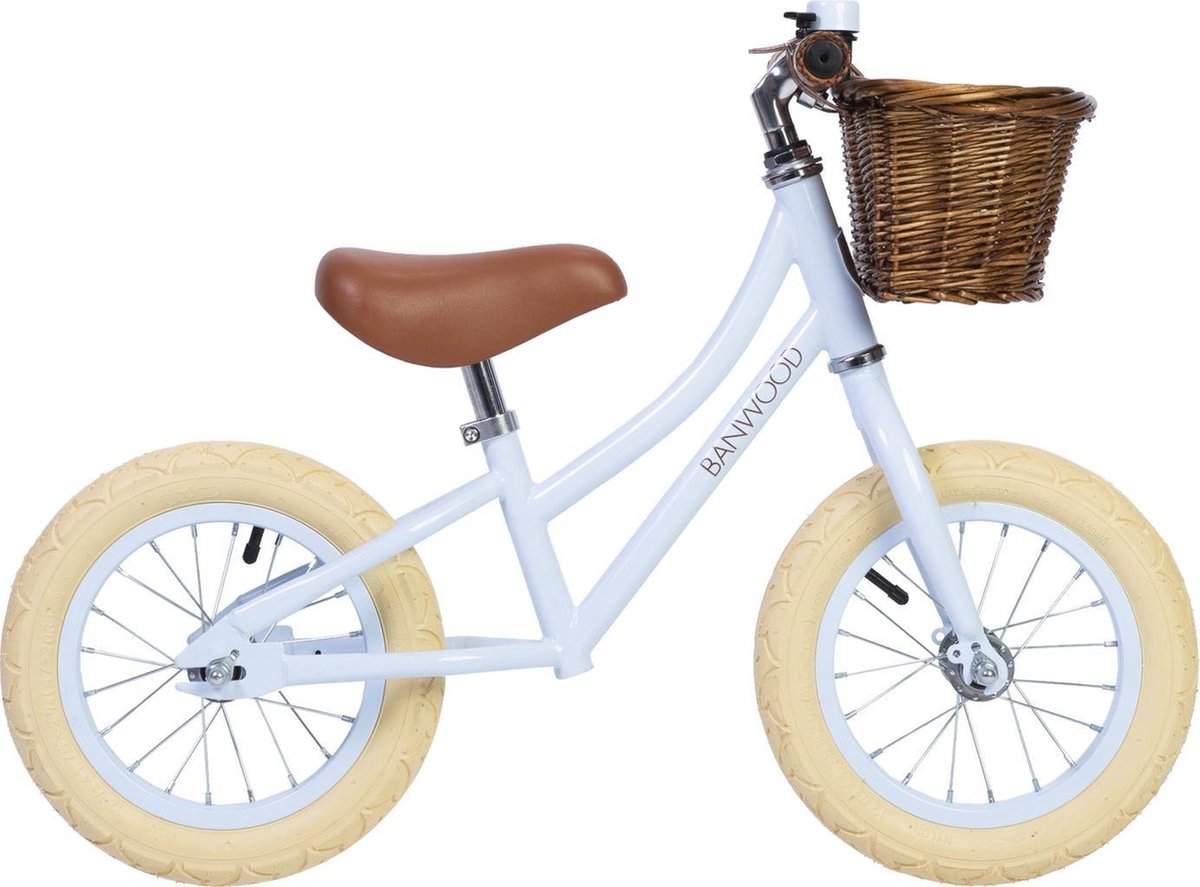 loopfiets first go blauw banwood