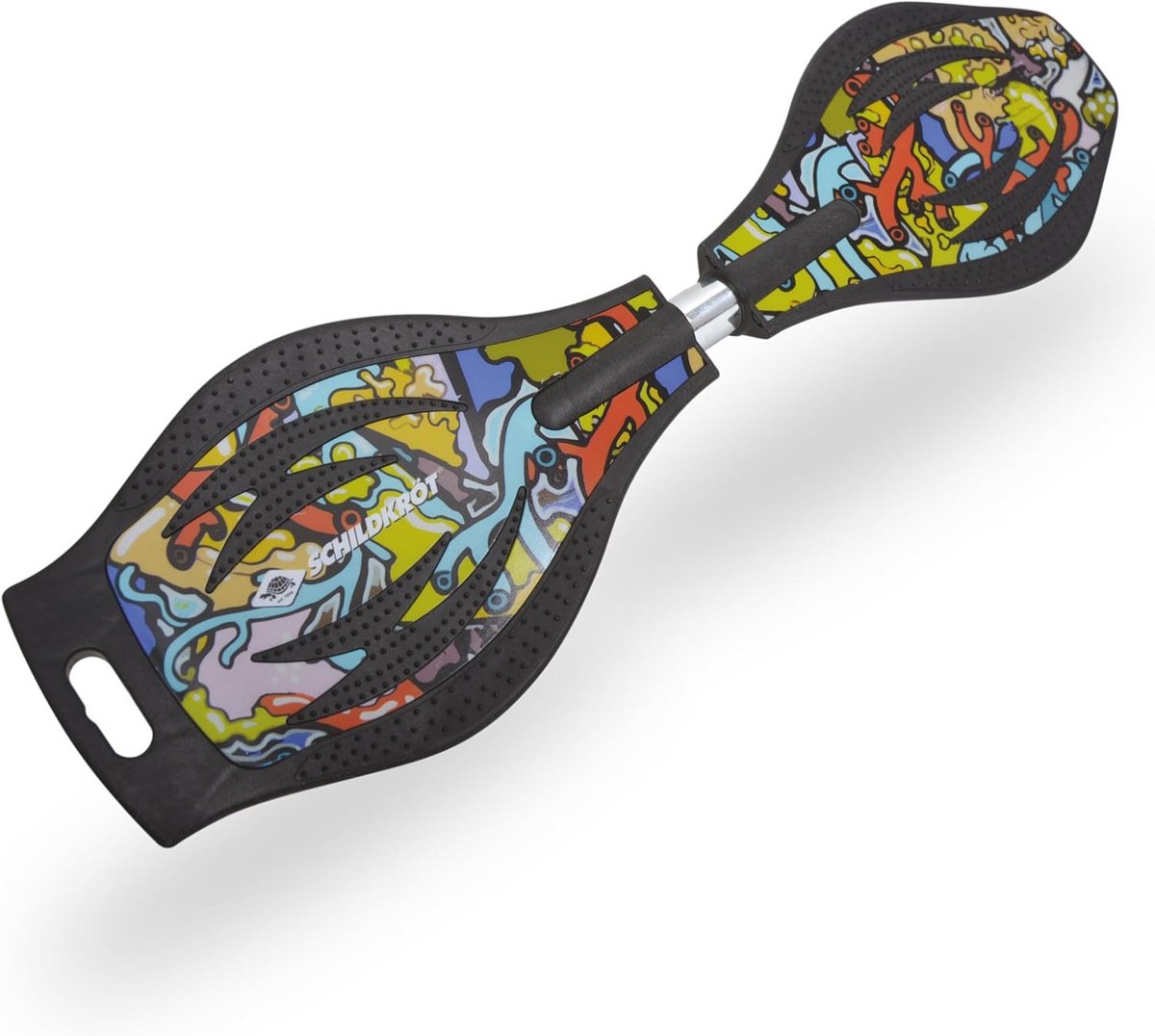 maneuvreerbaar waveboard met anti slip dek en 360 gradens draaibare wielen