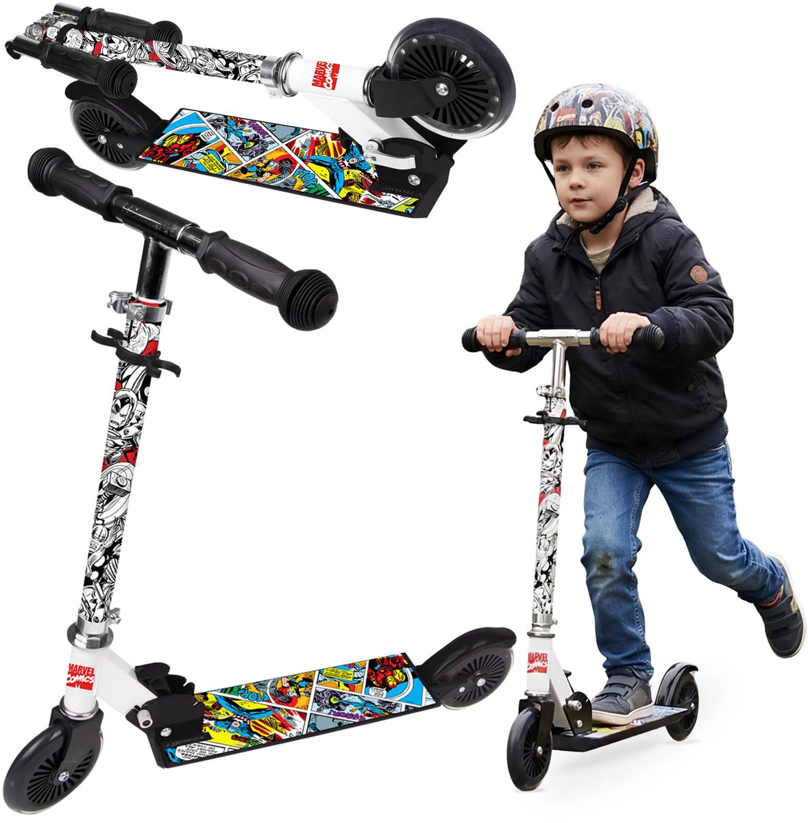 marvel avengers tweewielige step met rem tot 50 kg opvouwbaar verstelbaar voor kinderen 6