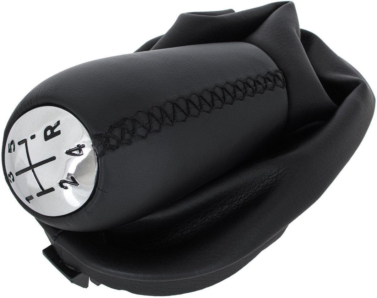 modecar versnellingspook renault thalia 08 13 zwart chromen detail eco leer