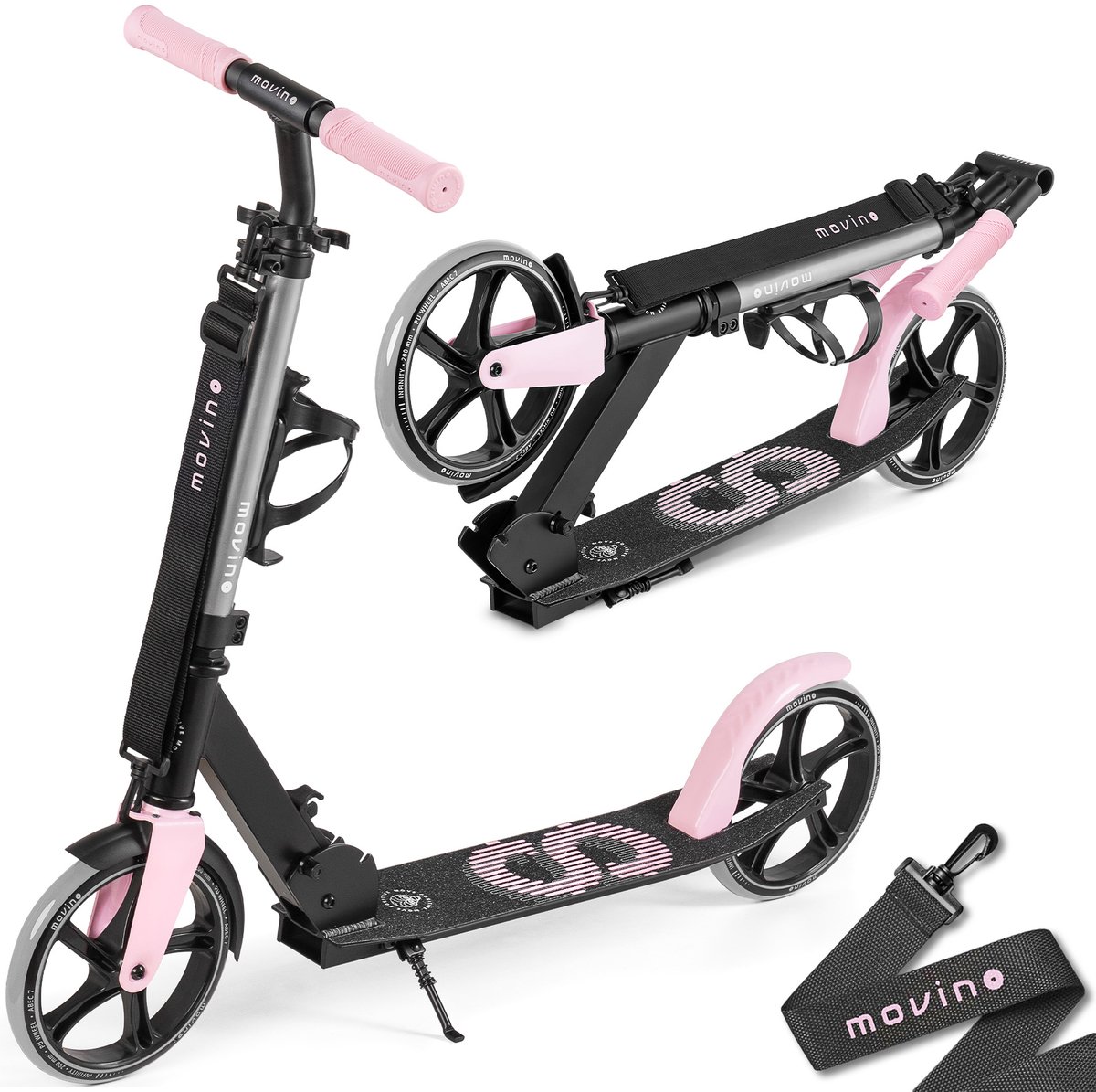 Movino Infinity - Step - Roze - voor Jongens en Meisjes - Lagers ABEC-7 - Drie instelbare hoogte-opties - Draagkracht tot 100 kg Step kopen online