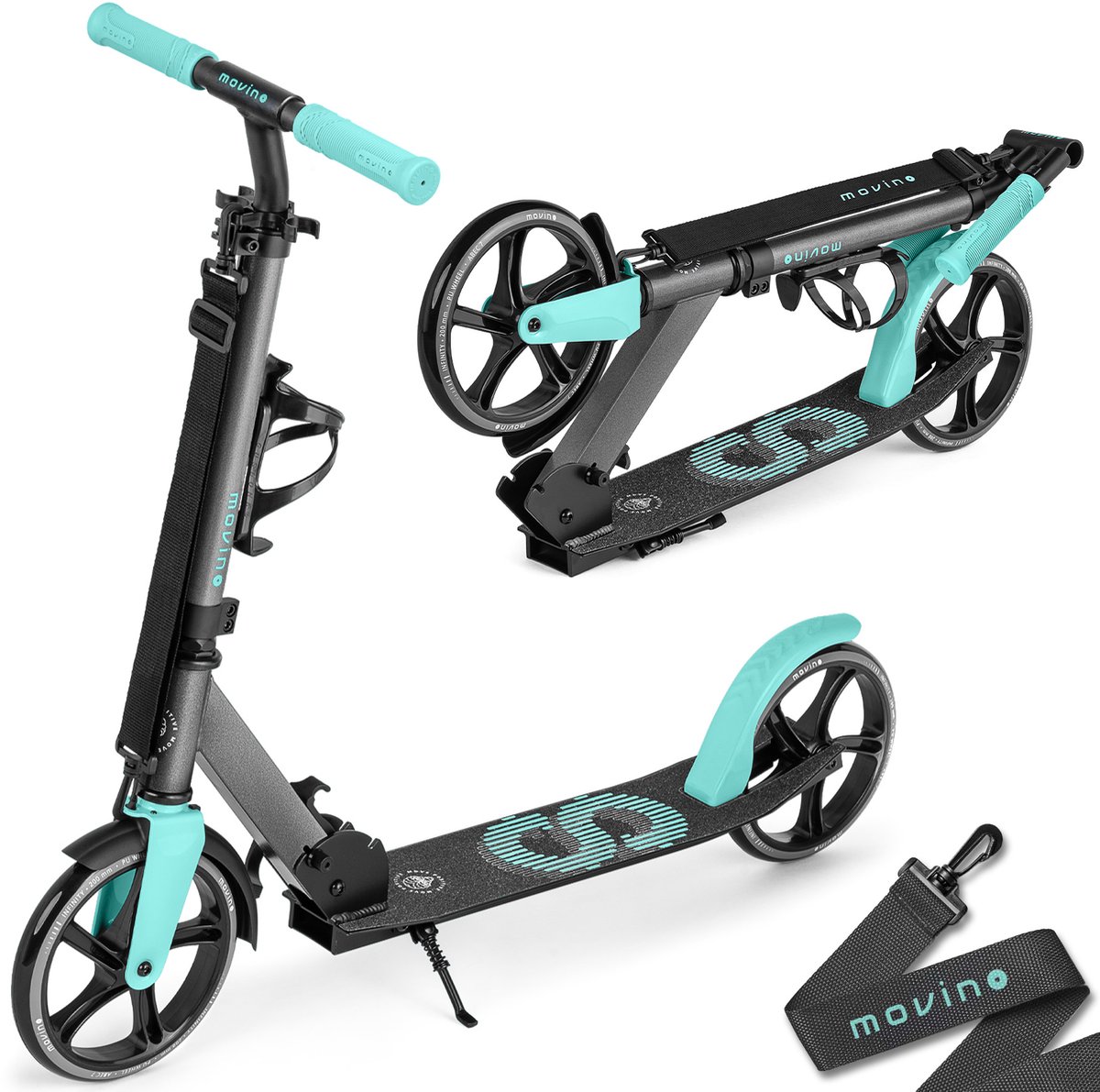 Movino Infinity - Step - Tealblauw - voor Jongens en Meisjes - Lagers ABEC-7 - Drie instelbare hoogte-opties - Draagkracht tot 100 kg Step kopen online