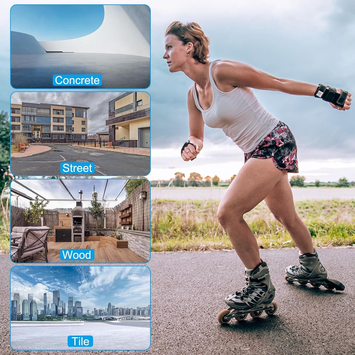 Oplichtende Inline Skate Wielen 80mm, 4 Stuks LED Flitsende Inline Roller Wielen 90A PU met Lagers voor Indoor/Outdoor Scooter Vervanging, Rood Skateonderdeel kopen online