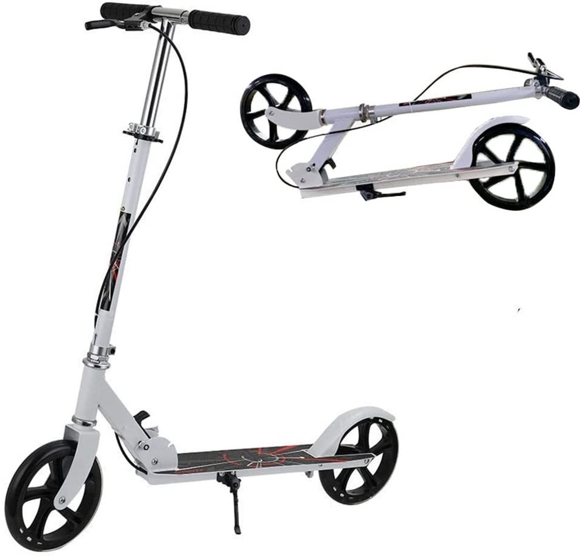 Opvouwbare Step voor Kinderen en Volwassenen-Stuur in 3 standen verstelbaar-Aluminium step-Draagvermogen 100 kg-Wit Step kopen online