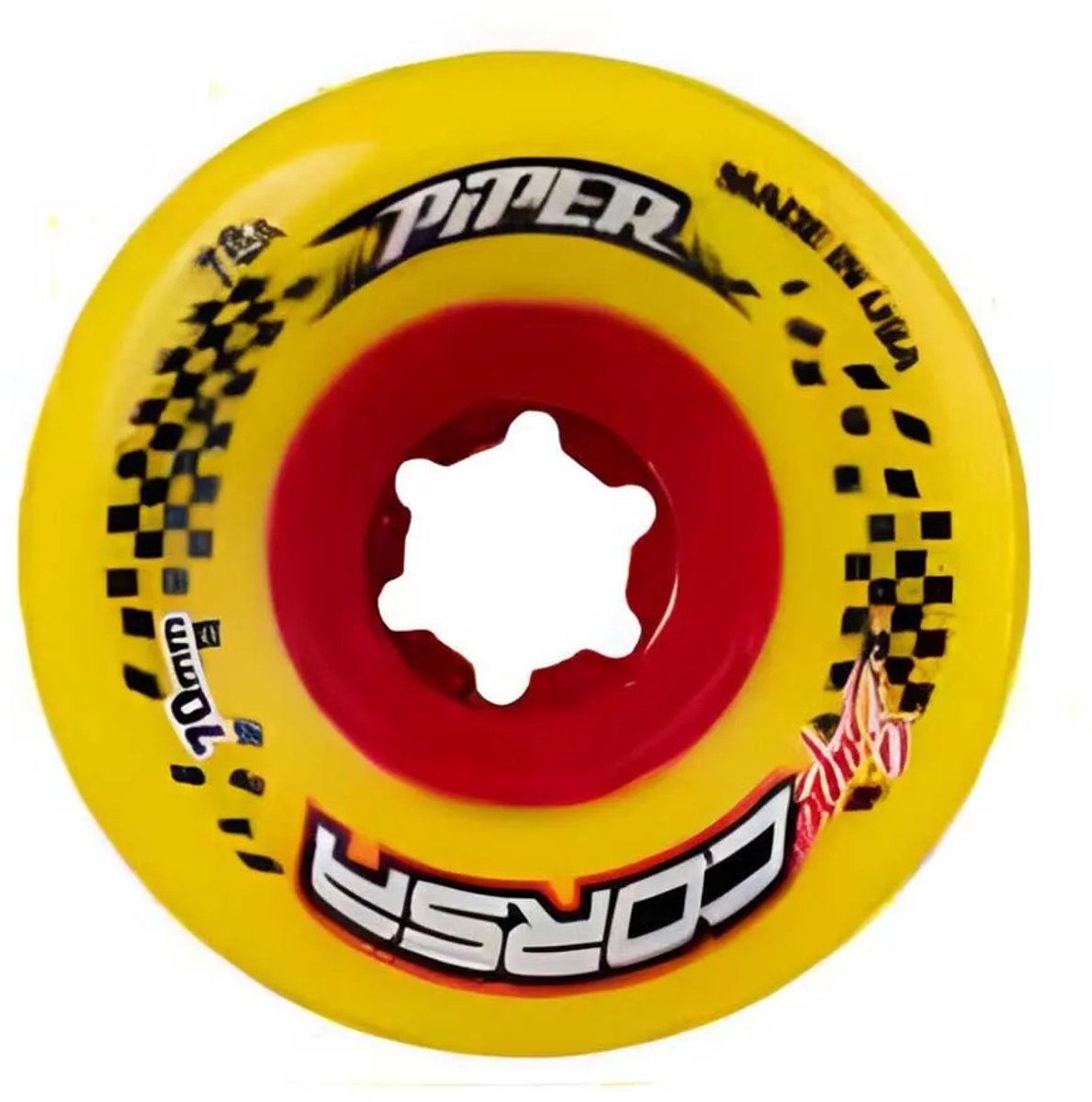 piper wheels super corsa schaatswielen 4 eenheden geel 70 mm 81a
