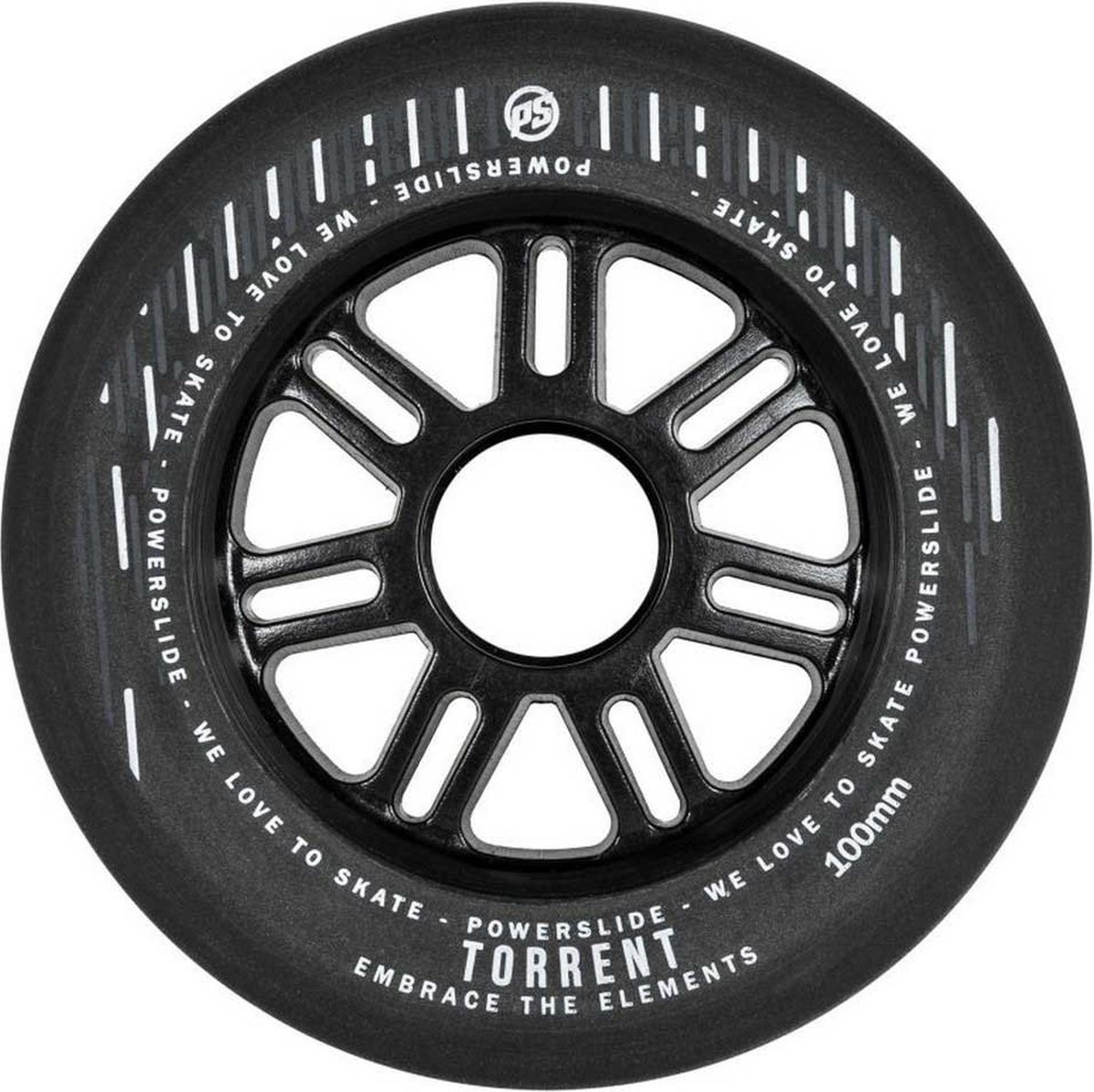 Powerslide Torrent Rain Wiel 4 Eenheden Zwart 100 mm Skateonderdeel kopen online