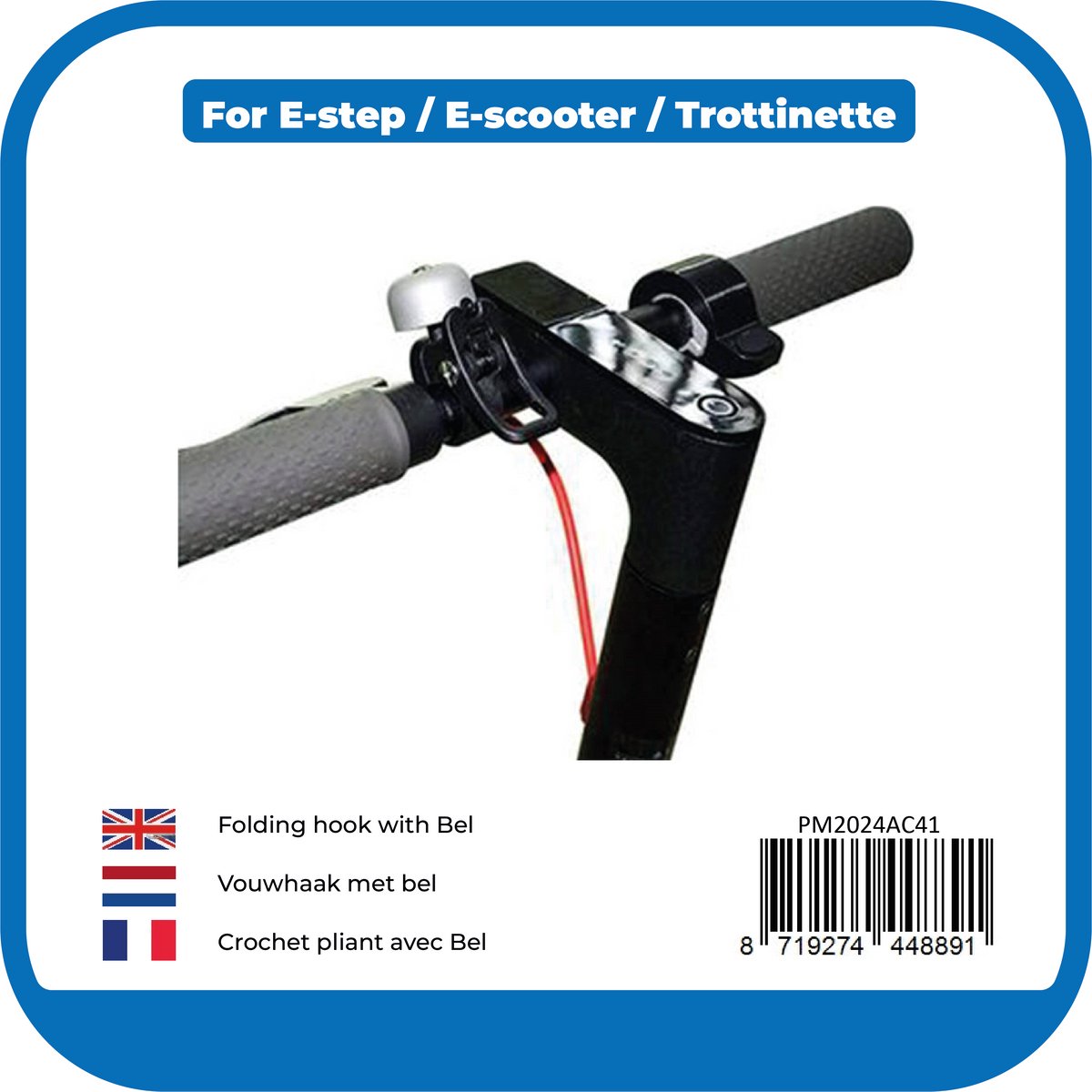 pro mounts 2 in 1 bel vouwhaak voor e steps