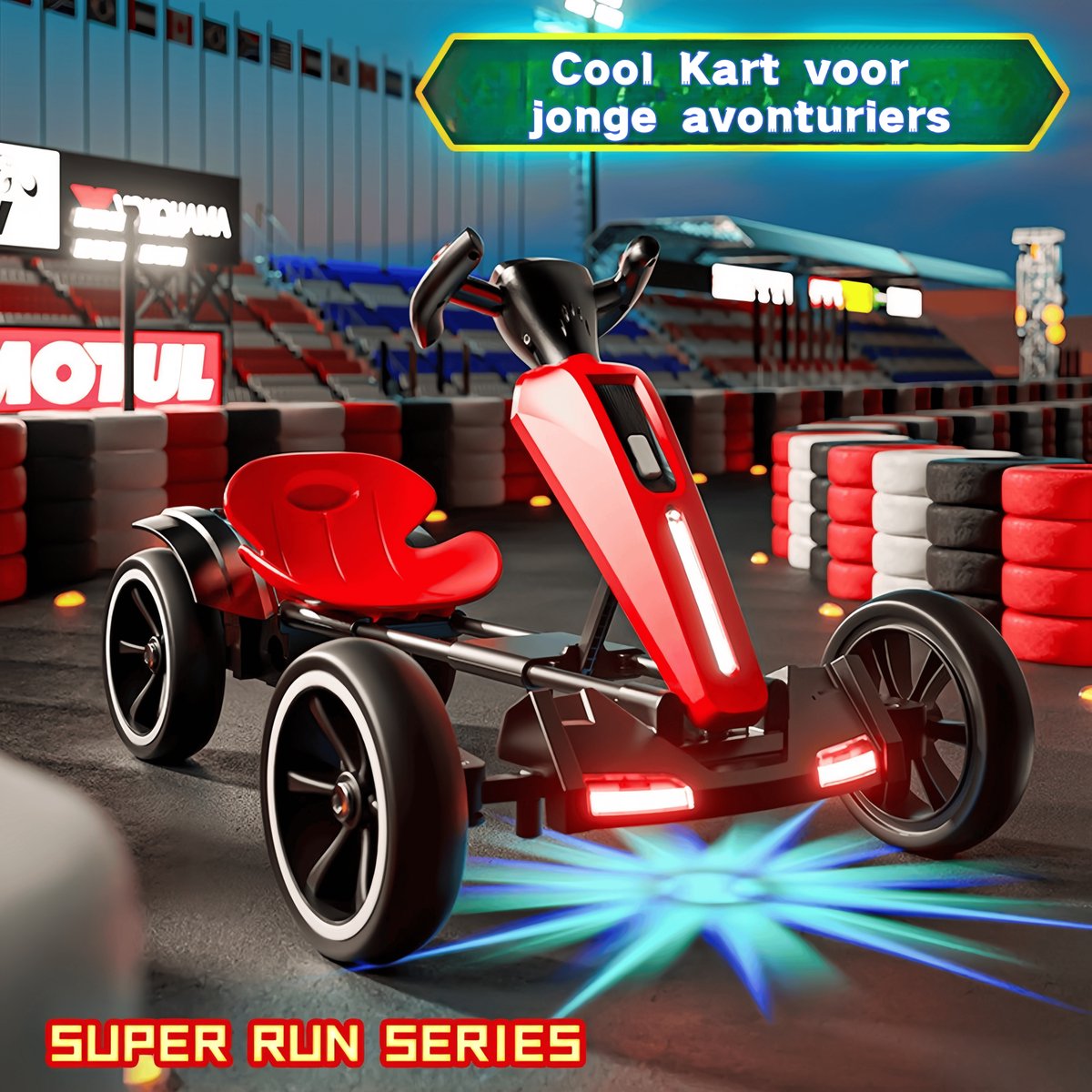 QL Elektrische kinderauto 6V - Go Kart - Rood en Zwart - Elektrische kart voor kinderen - GoKart voor Kinderen - Kinderauto Accuvoertuig kopen online