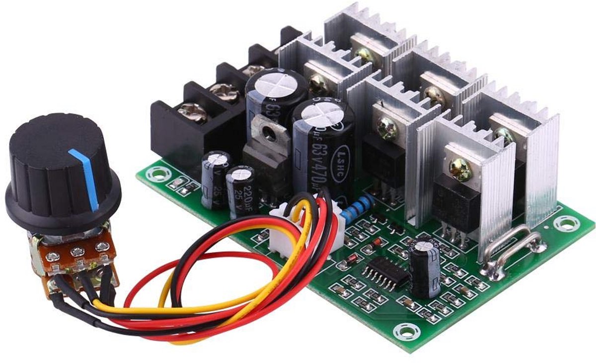 regelmodule voor de snelheid van een gelijkstroommotor met traagstart en beveiliging