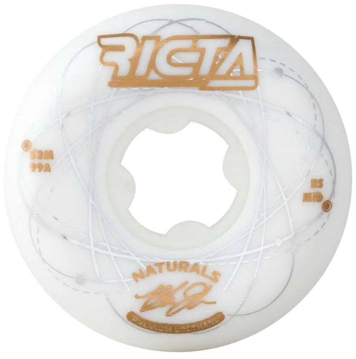 Ricta Johnson Orbital Naturals Mid Skateboardwielen Wit 53 mm/99A Skateonderdeel kopen online