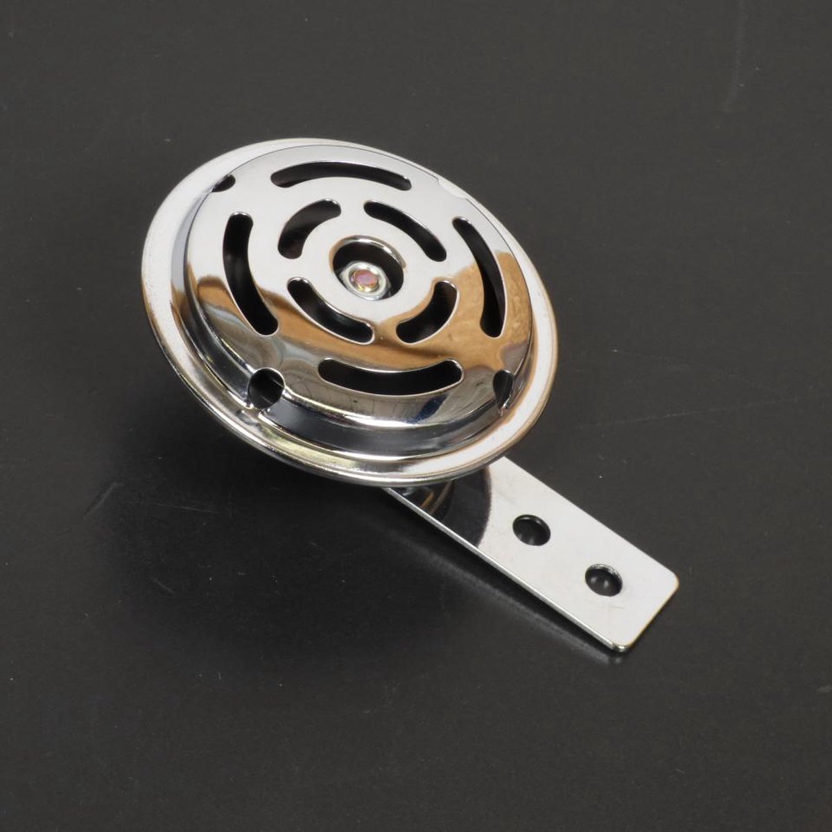 ronde chromen claxon linli 70mm 6v ac 100db nieuw voor motor 50 cyclo bromfiets