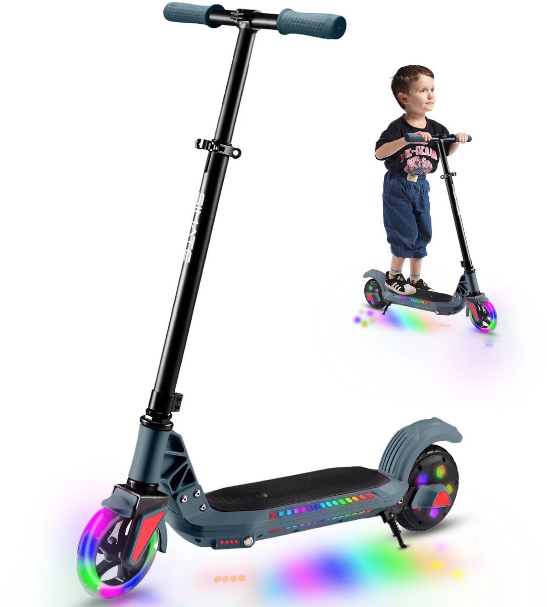 SIMATE S1 Elektrische Step Kinderen – Lichtgewicht & Inklapbaar – Vanaf 6 Jaar – 110W – 10–12 km/u – 5–8 km Bereik – Grijs Step kopen online