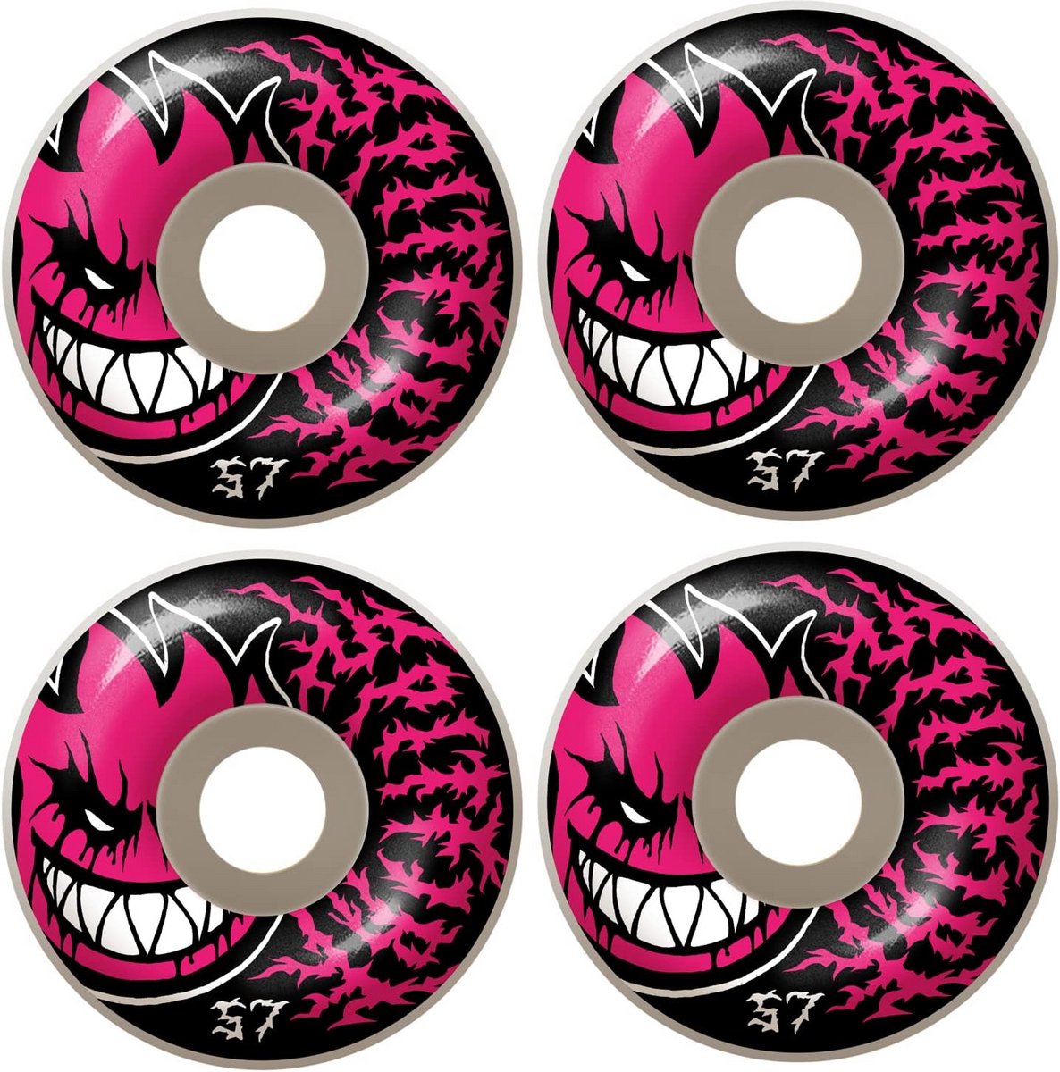 skateboard wielen 57mm 99a classics vorm wit roze