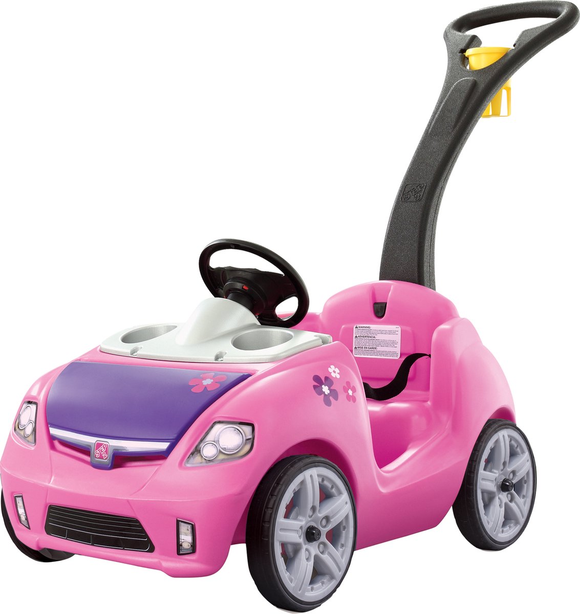 step2 whisper ride loopwagen in roze duwauto loopauto met duwstang voor kinderen vanaf 1 5 jaar