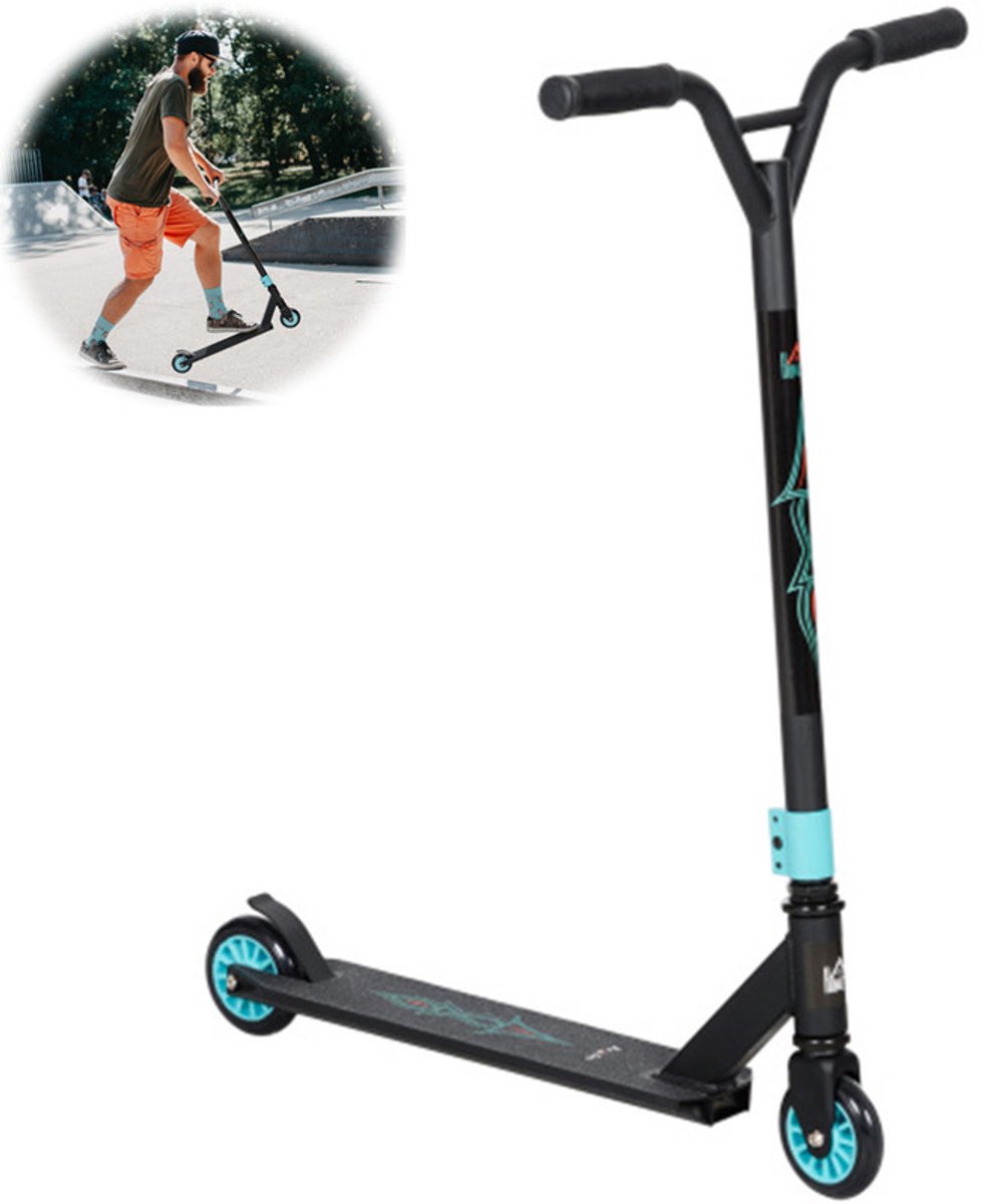 Stuntstep - funstep - stuntstep met ABEC 9 kogellagers - step met 100 mm wielen van synthetisch leer - step - stadsstep - trucstep voor kinderen vanaf 14 jaar Step kopen online