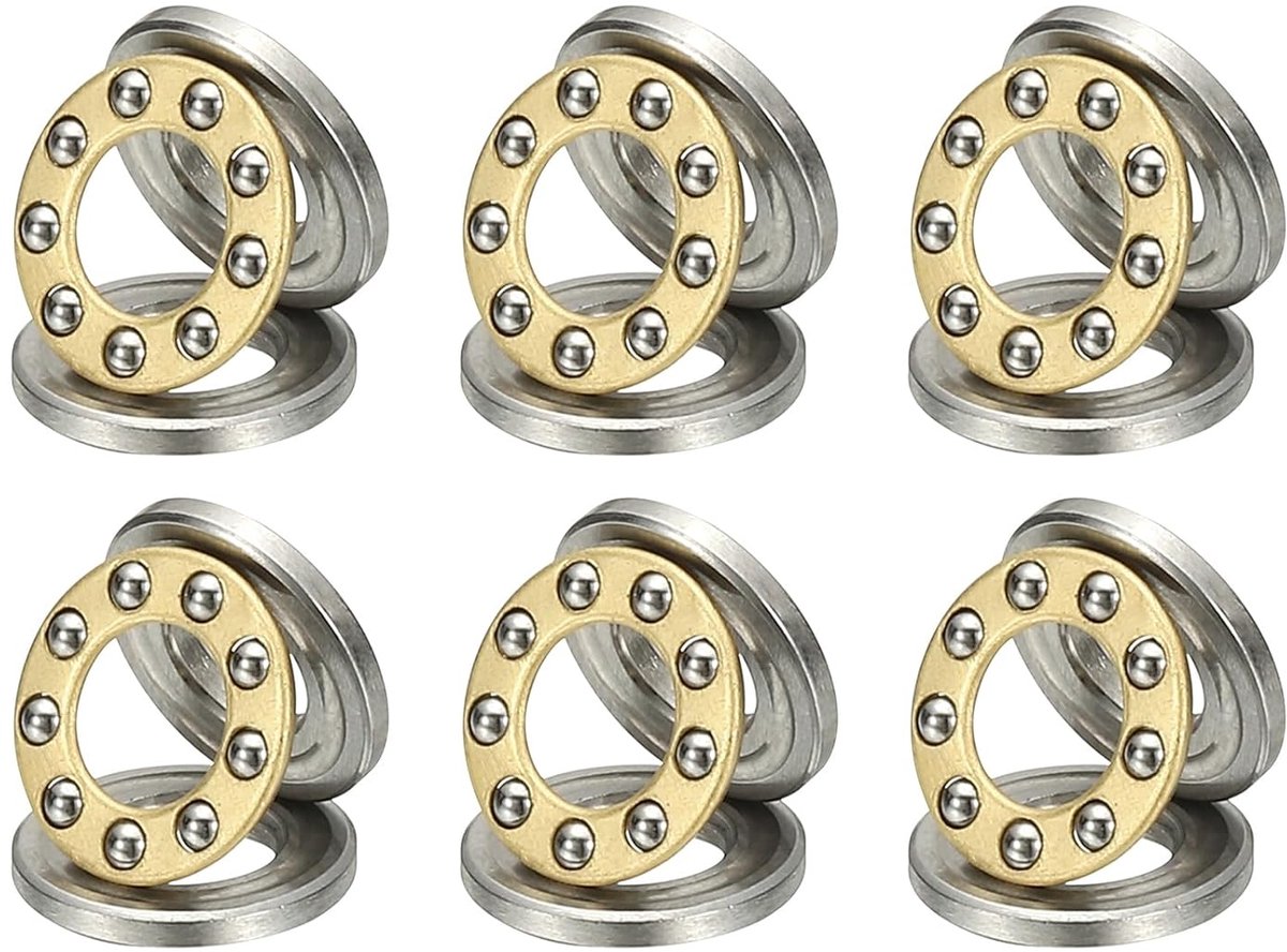 thrust bearing 5 x 10 x 4 mm pack of 6 chrome plated steel miniature wheels ball bearings voor conveyor systems machieedship silver