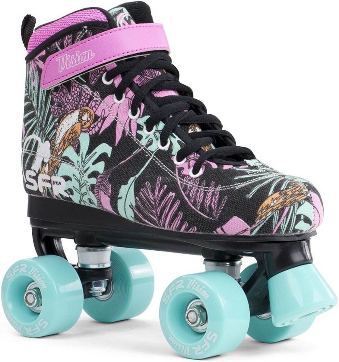 verstelbare outdoor indoor rollaatschaatsen met bloemendetail