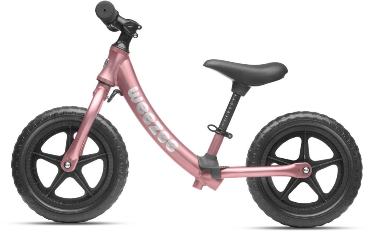 WEEZEE Loopfiets | 10 inch Loopfiets voor Kinderen | Loopfiets vanaf 2 Jaar | Ultra Lichtgewicht Loopfiets 2.45 kg | Verstelbaar Stuur en Zadel | Voetensteun | ISO 9001 + 14001 | Roze Loopfiets kopen online