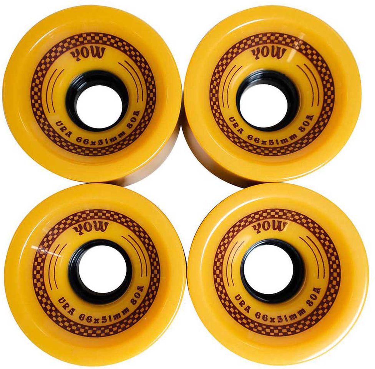 Yow Ura 80a Skateboardwielen Goud 66 x 51 mm Skateonderdeel kopen online