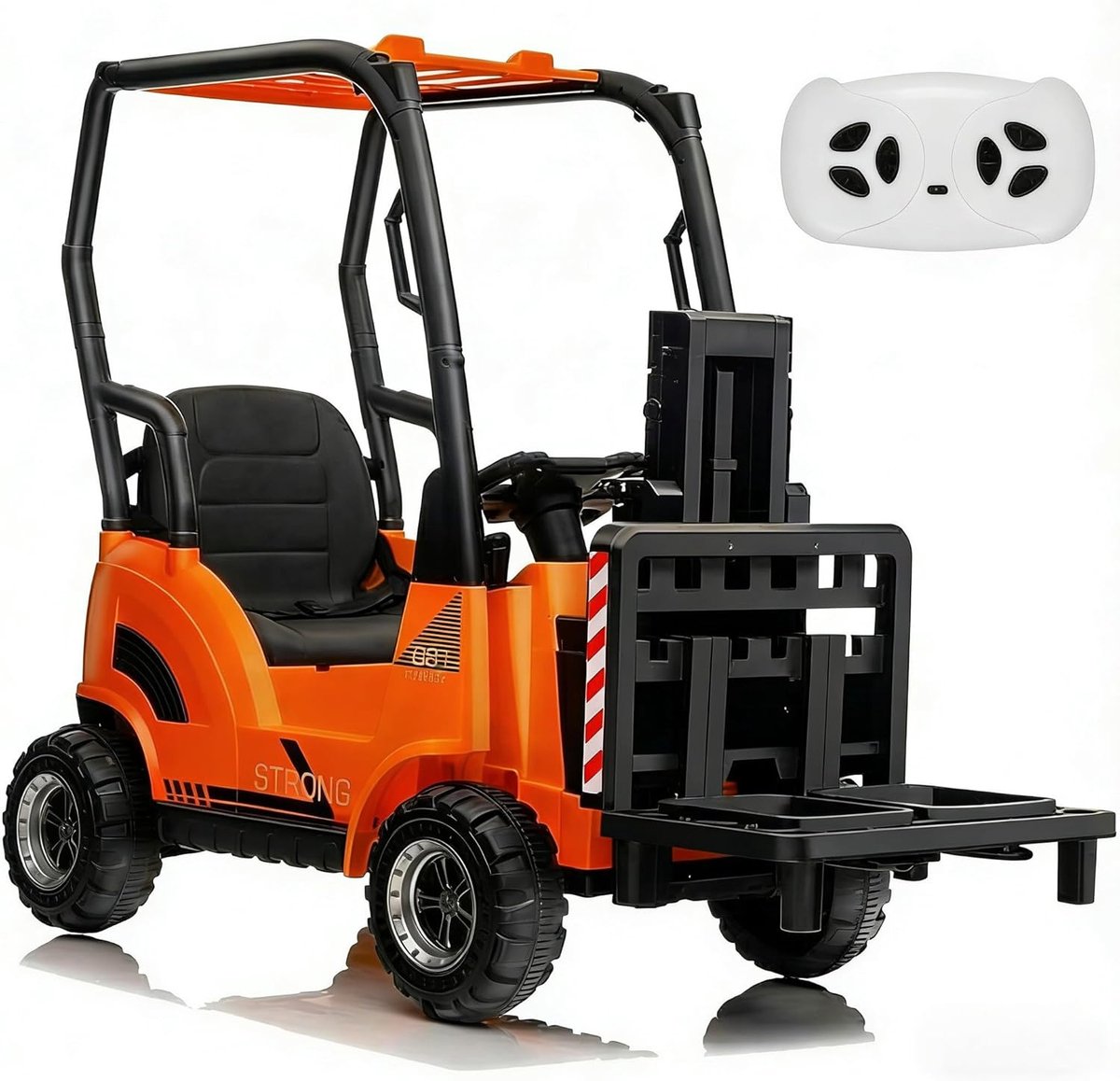 12V Elektrische Heftruck voor Kinderen – Oranje – Met Hefvorken, Pallet & Afstandsbediening – Muziek, USB/MP3, 2 Snelheden – Veilig voor Kinderen vanaf 3 Jaar Accuvoertuig kopen online