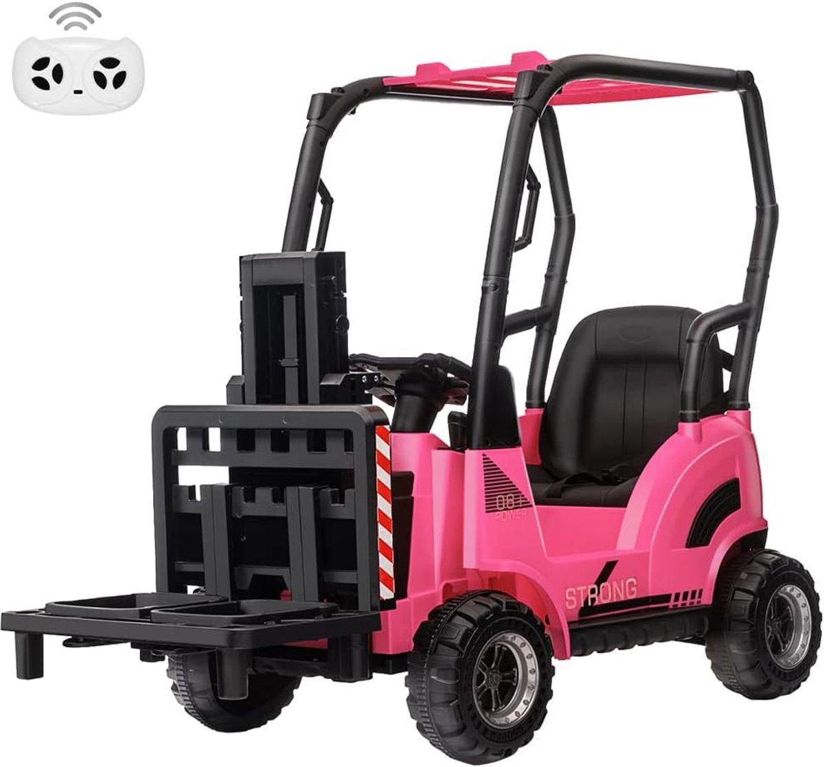 12V Elektrische Heftruck voor Kinderen – Roze – Met Hefvorken, Pallet & Afstandsbediening – Muziek, USB/MP3, 2 Snelheden – Veilig voor Kinderen vanaf 3 Jaar Accuvoertuig kopen online