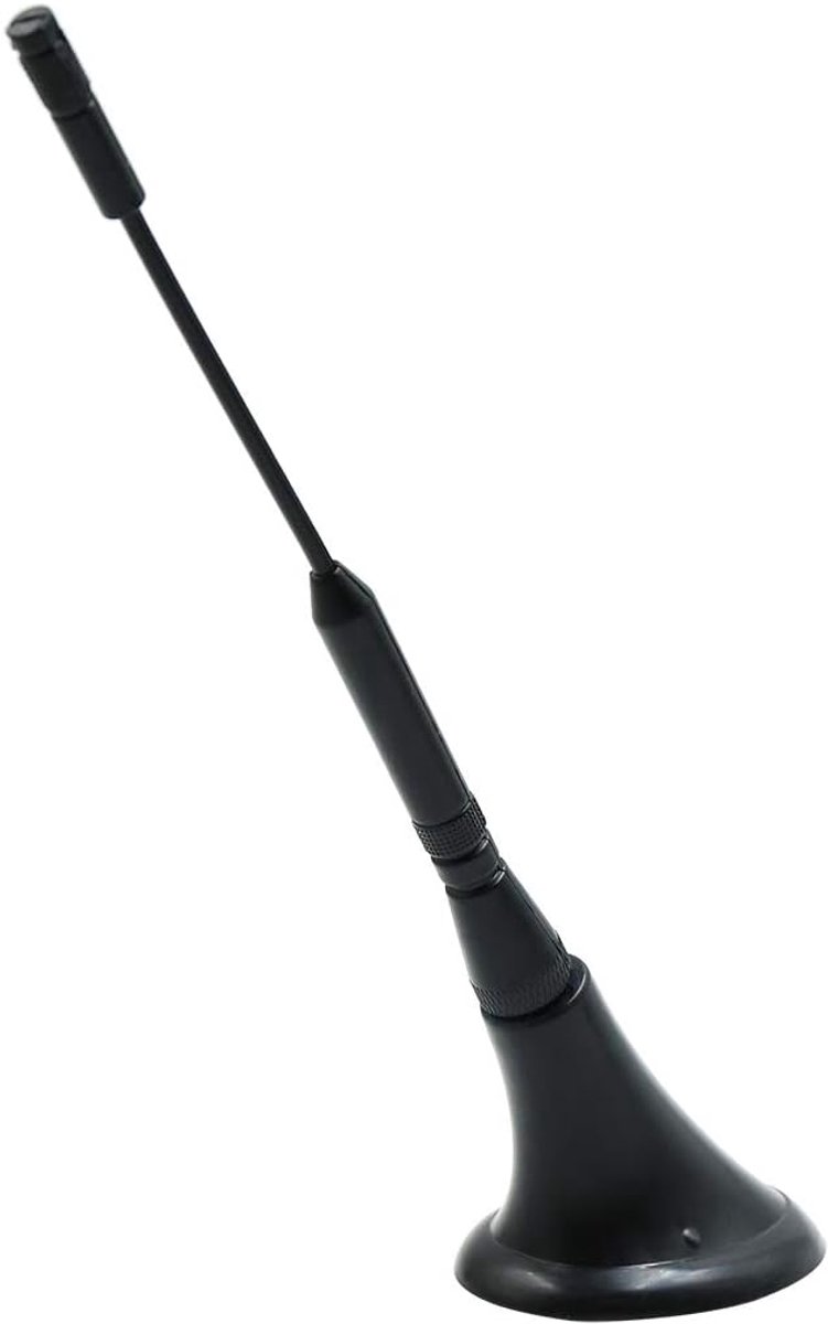 2 stuks dakpop lucht antenne auto lijm basis rubber dc 12 v zwart