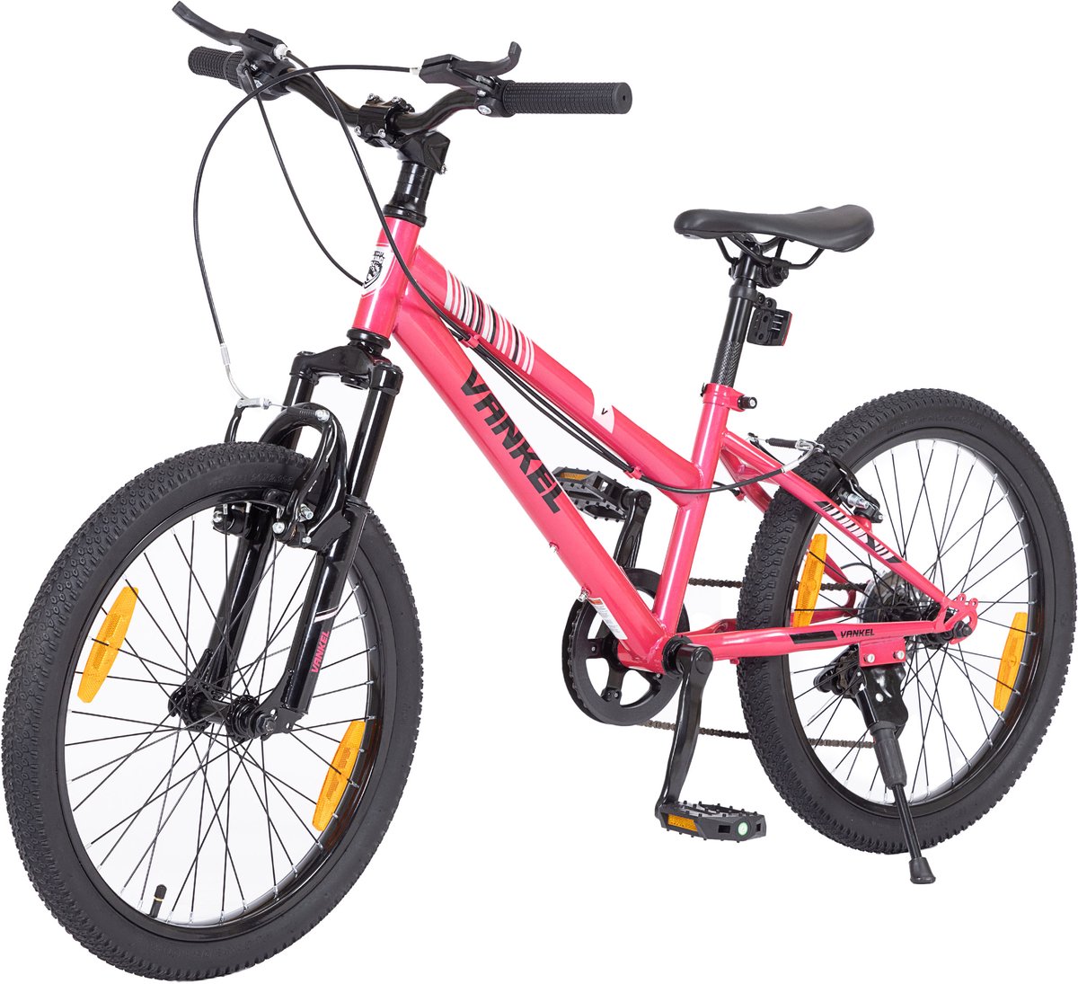 20 inch kinderfiets mtb 6 versnellingen voor jongens meisjes 6 10 jaar stalen frame met v brakes verstelbaar zadel roze