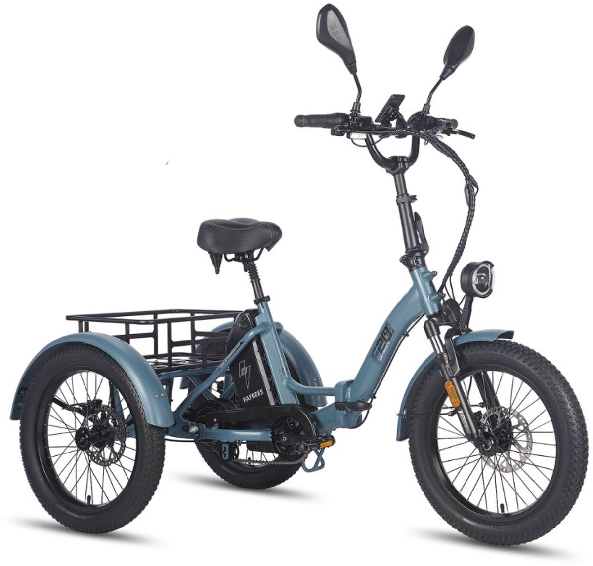 250W Dik Klapfiets E-Bakfiets 20 Inch 48V 18.2Ah Accu, Hydraulische Schijfremmen Elektrische Fiets, Elektrische Vrachtsfiets 180kg, Blauw Driewieler E-Bike Fiets (elektrisch) kopen online