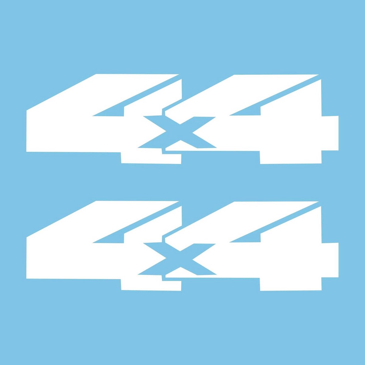 2x 4x4 off road stickers wit waterdicht auto en motorfiets buitenkant decoratie 20x6 cm