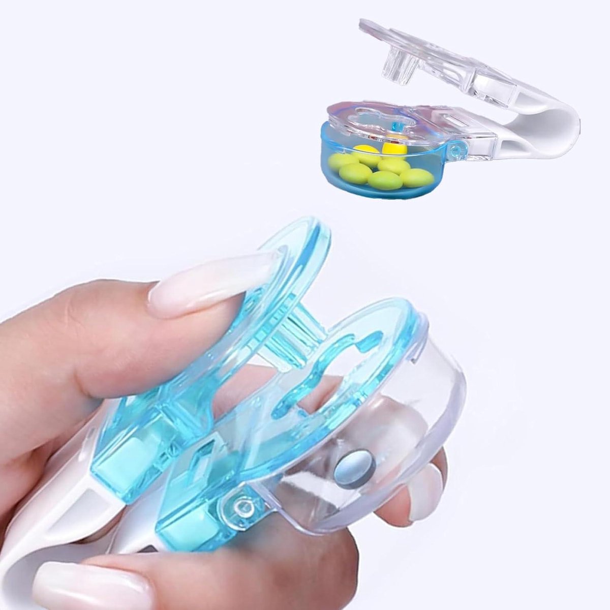 3 delig tablettenpers set draagbare pillenverdeler met opslagdoos medicijnverdeler slikhulp voor alle tabletformaten hygi nisch gebruiksvriendelijk handige hulp bij medicatie management