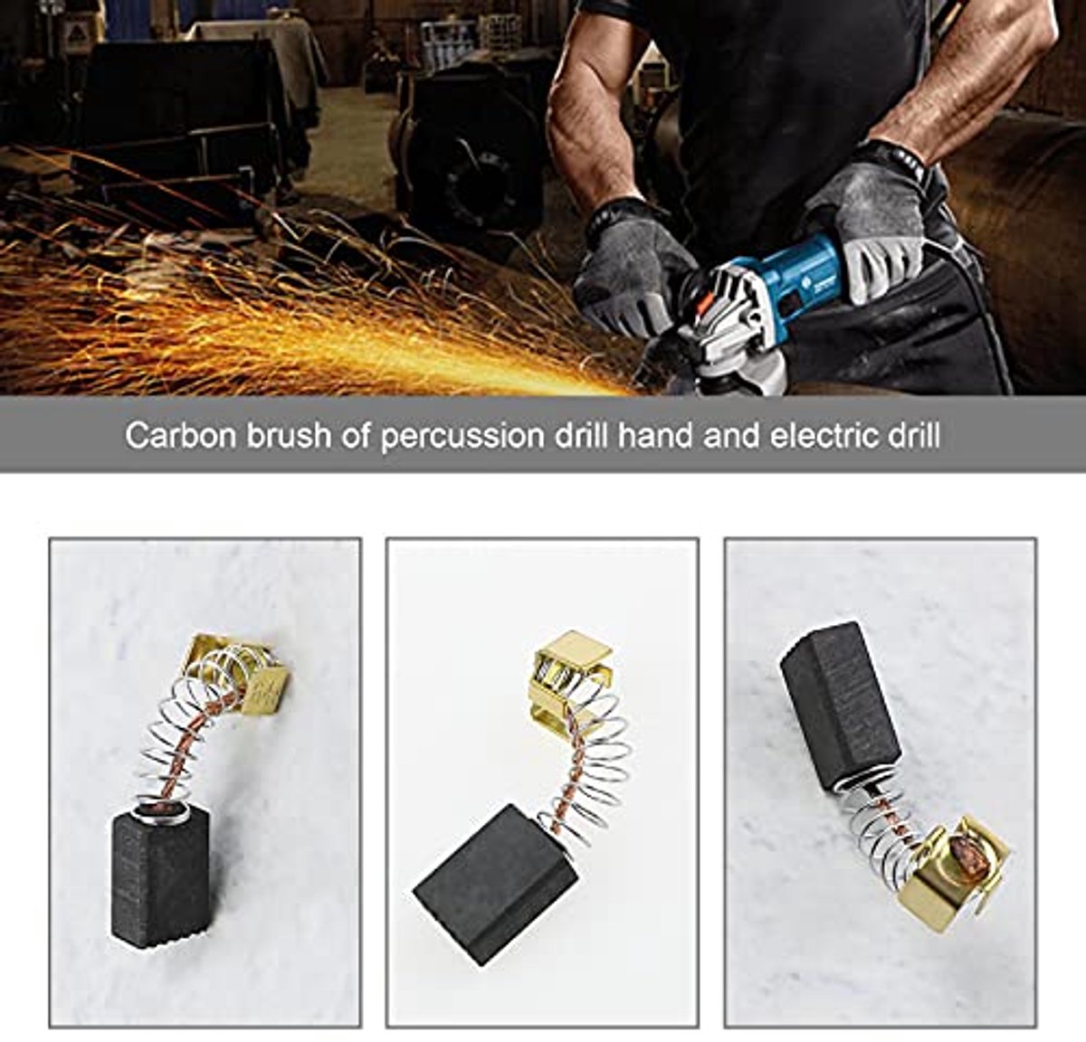 5 pairs carbon brushes compatible with makita hp1631 hp1631k gv5000 191998 3 cb85 cb57 cb64 5x8x11mm power tools replacement part