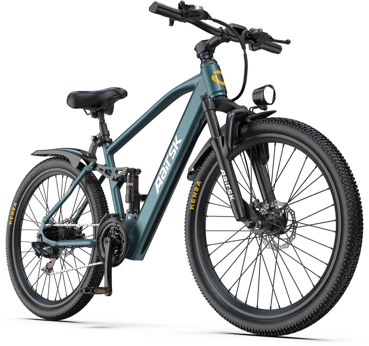 aairsk elektrische fiets 24 inch eu normen250w actieradius 65km trapondersteuning tot 25 km u shimano 7 versnelling nfc startfunctie slim ontworpen voor dagelijkse mobiliteit zeegroen kleur