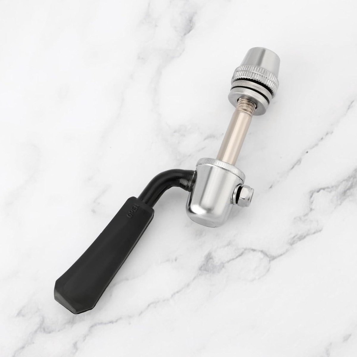 allecto bike quick release zadelpen bolt m8x1 25mm 3 stks zwart handvat vork compatibel met raleigh en dawes 55mm