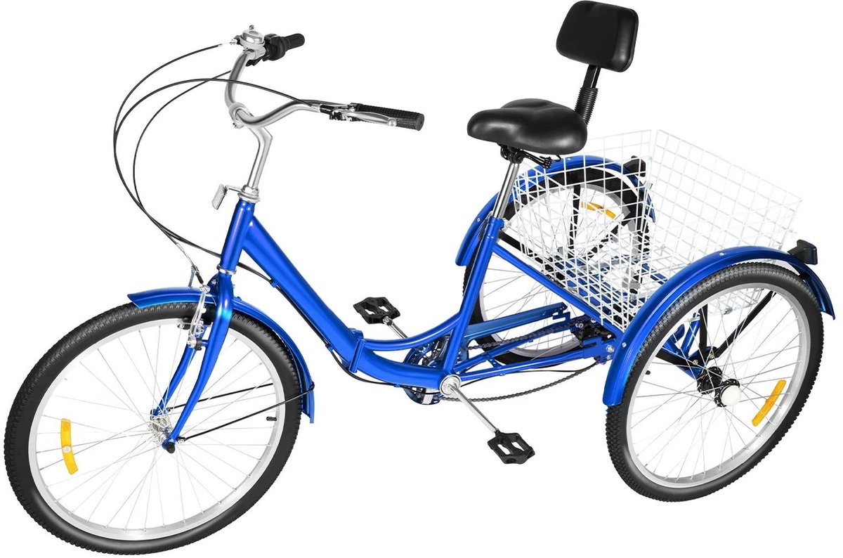 allecto driewieler opvouwbaar koolstofstalen frame blauw rugleuning mand in hoogte verstelbaar 7 versnellingen geschikt voor kinderen 24 inch comfortabel en veilig rijden aliexpress 18