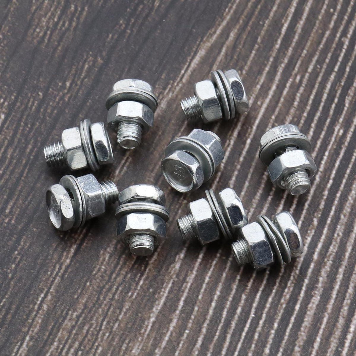 Allecto - Fiets Kabel Anker Bouten - BMX Cross Bike - 6mm - Moeren en Ringen - Elektrische Fiets - Hybrid - Accessoires - Geschikt voor Fietsen - Ronde/Hex Hoofd Schroef 20 Stuks Pedalen. Fiets kopen online