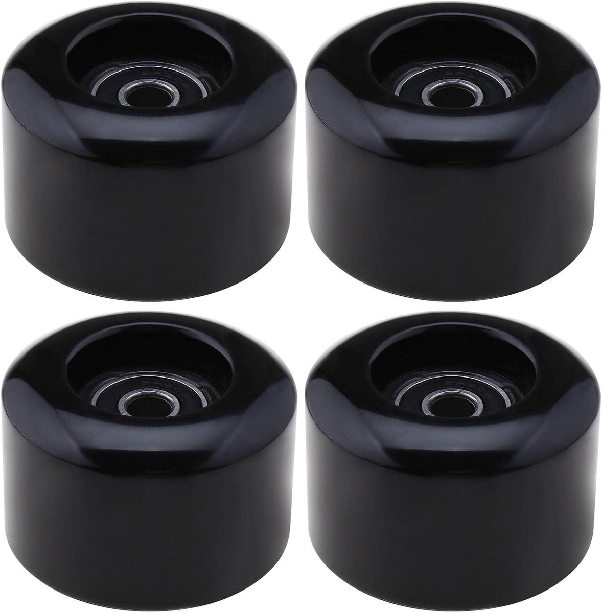 Allecto - Rolschaatsen - Wielen - 54 mm Diameter - Hardheid - Quad-schaatsen - ABEC-9 608RS - Vervangwielen - Geschikt Voor - Zwart 4 stuks vervangende wielen met zwarte kleur. Skateonderdeel kopen online