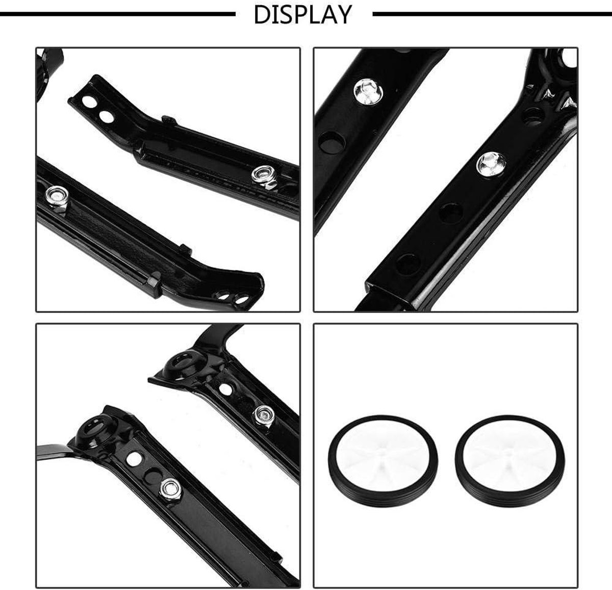 Allecto- Universele trainingswielen - Fiets accessoires - Verstelbaar - Zwart - Kinderfiets - 16 tot 22 inch - Geschikt voor kinderfietsen - 2 stuks/set trainingswielen met steunwielen - Fiets trainingswielen. Kinderfiets kopen online