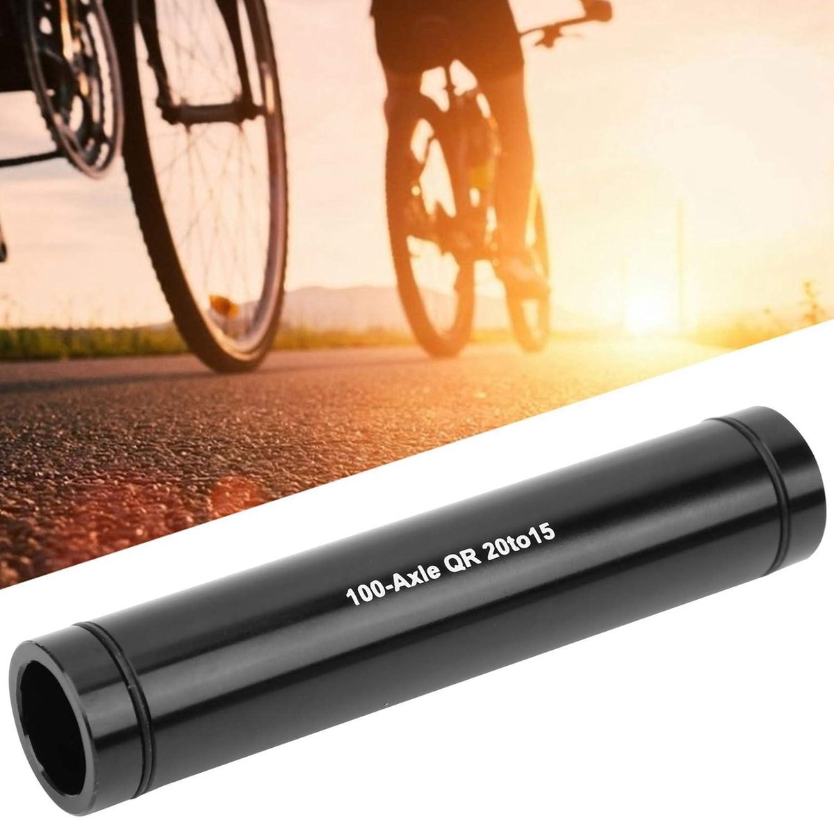 Allecto- Voorvork Vat As - Fiets Hub Conversie As - 20mm Naar 15mm - Fiets Steekas Hub Adapter - Mountainbike - Geschikt voor Fietsen - Zwart - Accessoire . Fiets kopen online