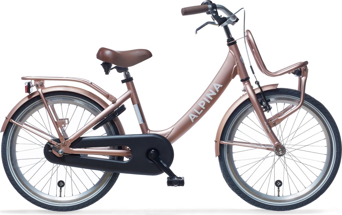 Alpina Clubb Meisjesfiets - 20 inch - Rose Gold Matt - Transportfiets Meisjes - Roze Kinderfiets kopen online