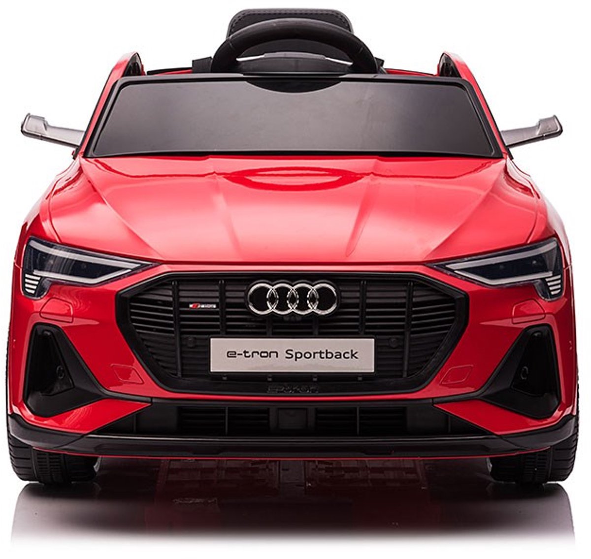 baby mix accuvoertuig elektrische auto audi q4 e tron sportback rood kunststof speelgoed kinderauto oplaadbaar afstandsbediening muziekfunctie