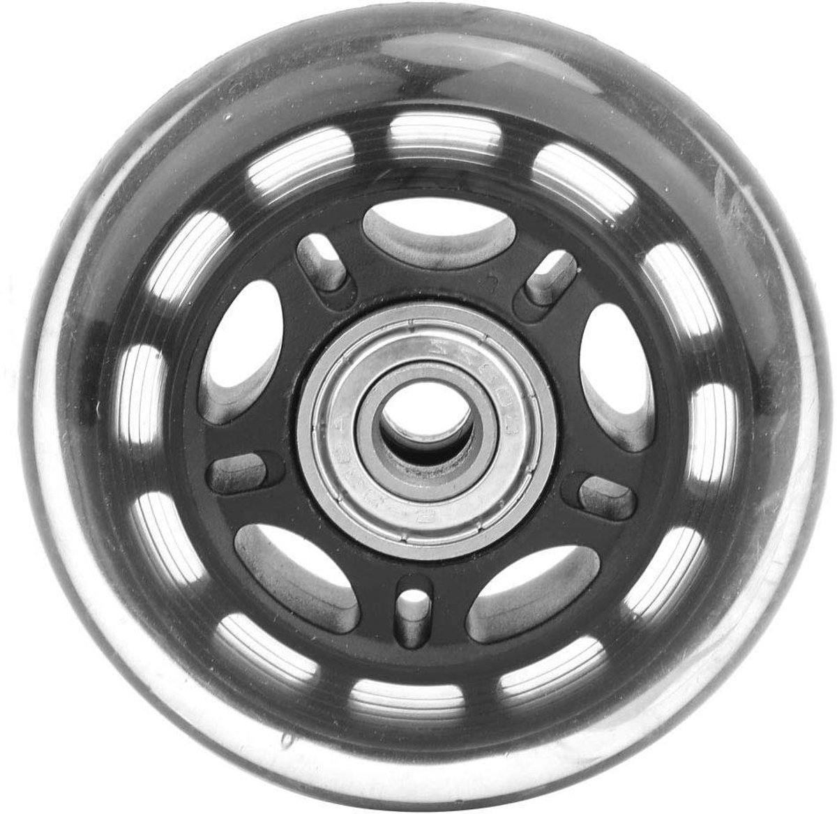 bagage wielen vervanging zwart transparant pu wiel 608zz lager geschikt voor skates stille 3in gietmachines bagage kar accessoires
