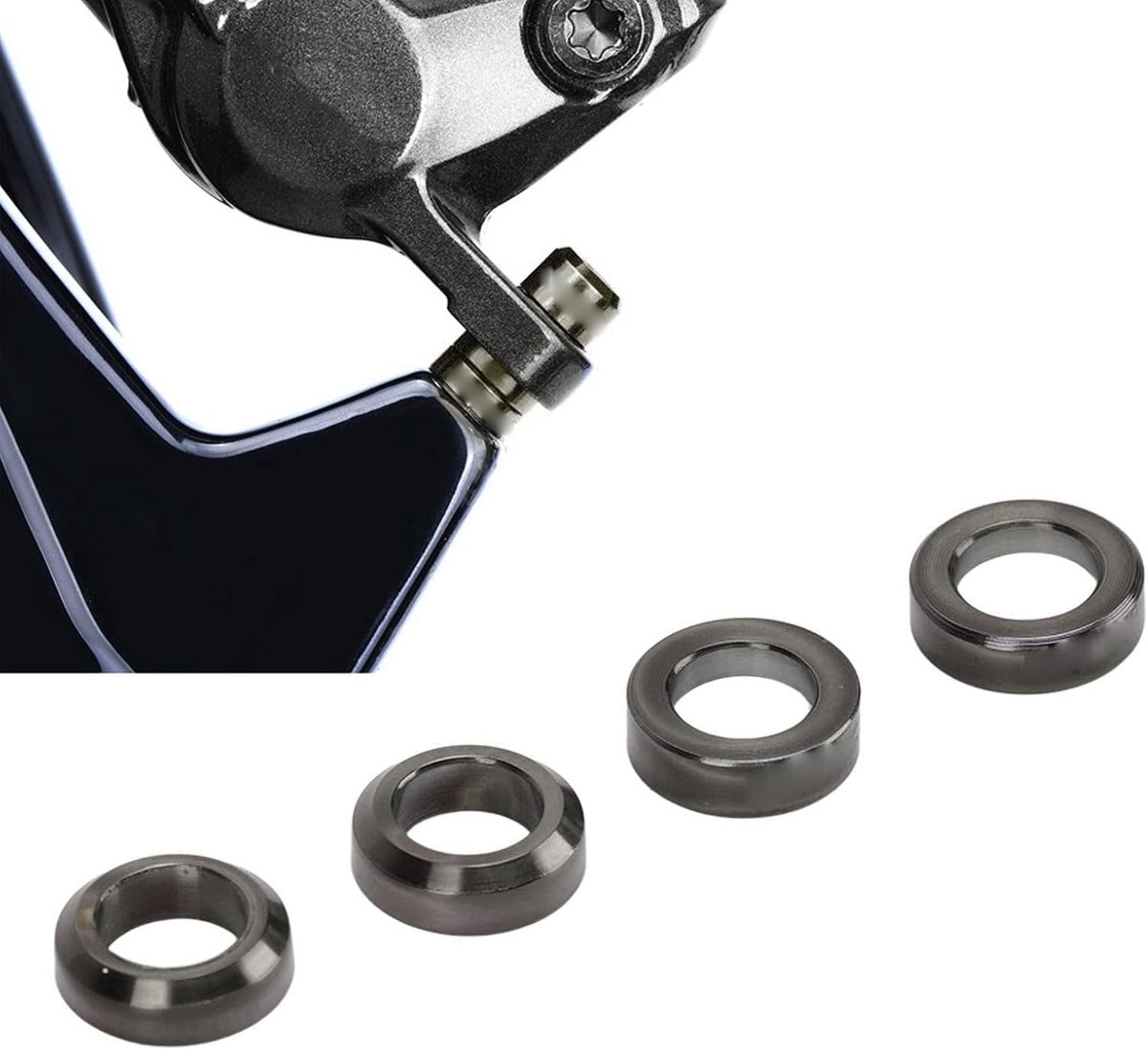 bicycle caliper ring 4 pieces titanium alloy concave and convex mountain bike caliper spacer