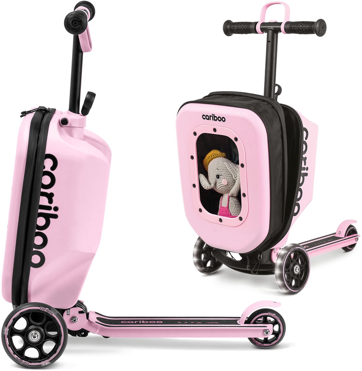 Cariboo iTravel - Step - Roze - Vanaf 2 jaar - voor Jongens en Meisjes - Kinderstepjes - Met Een Koffer - Verstelbaar stuur Step kopen online
