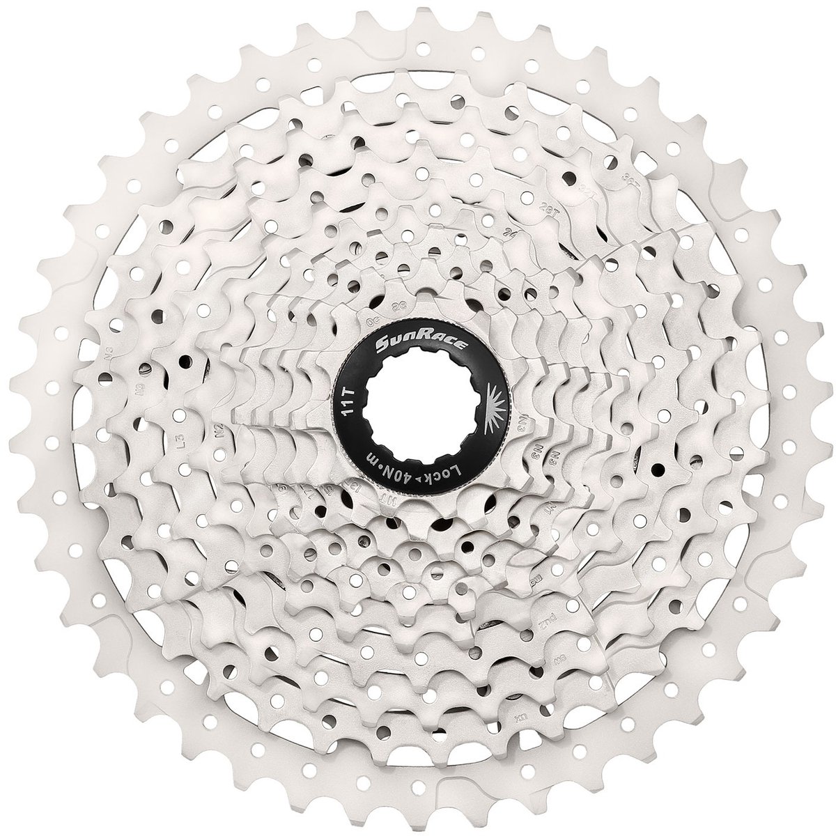 Cassette 10 speed Sunrace CSMS3 11-46T - metallic zilver Fiets kopen online